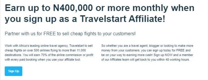 Travelstart affiliate program -2021 best affiliate programs you can start right here in Nigeria