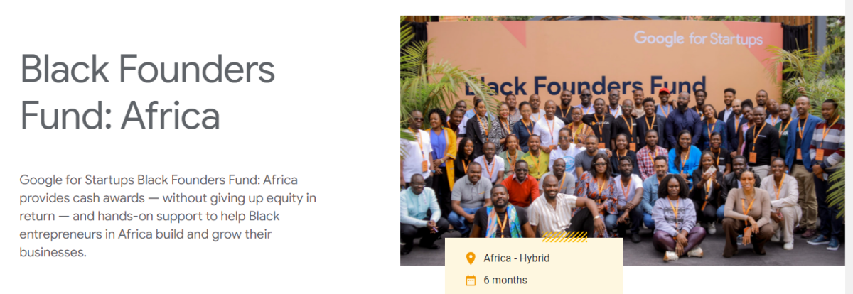 Google for Startups Black Founders Fund for Women