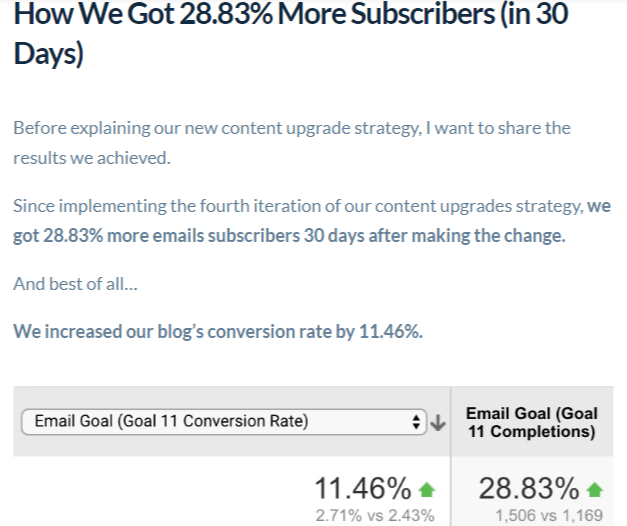 case study: how we grow our email list by 28.83 percent