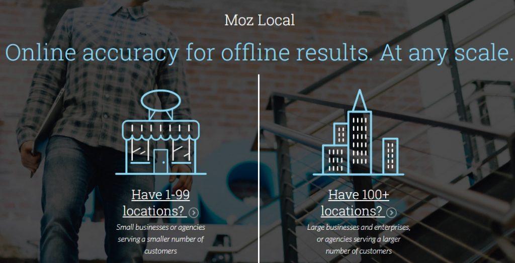 Moz local high end tool for local seo management