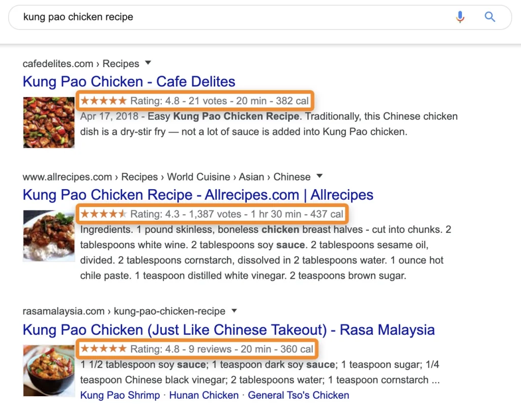 screenshot of a Google rich result snippet